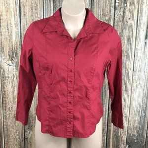 St. John's Bay Stretch Button Down Collared Shirt